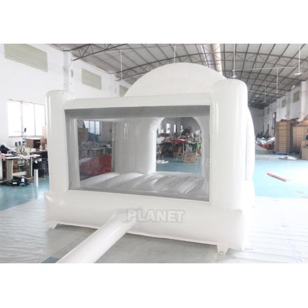 Adults Kids PVC Inflatable White Wedding Bouncy Castle Rainbow Bounce House