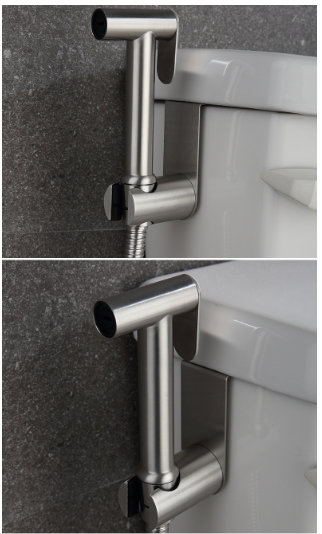 Пластиковый хром-покрытый ручной бидетный распылитель устойчивый дизайн для женщин в ванной