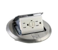 Bruit rond électrique d'Américain de la prise 20A de plancher de Gfci vers le haut d'aluminium de débouché