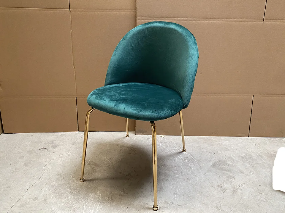 Soft Velvet Upholstered High Back Armless Chairs for Modern Restaurant Seating