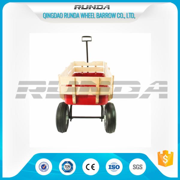 Various Colors Garden Utility Cart Wagon Steel Mesh Bed 150kg  Load Capacity