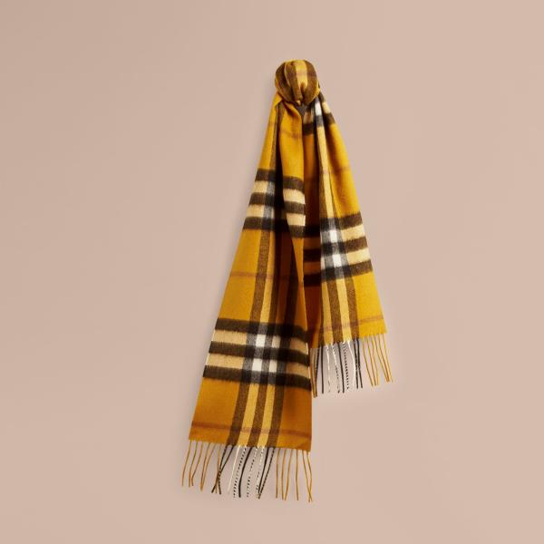 Classic Cashmere Women Winter Knitted Scarf In Burnt Orange Embroidery Blank Logo