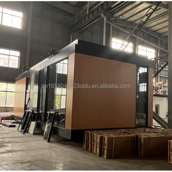 Container en bois extérieur maison de luxe jardin maison minuscule avec 2-3 chambres pour les familles et les hôtels fenêtres en alliage d'aluminium