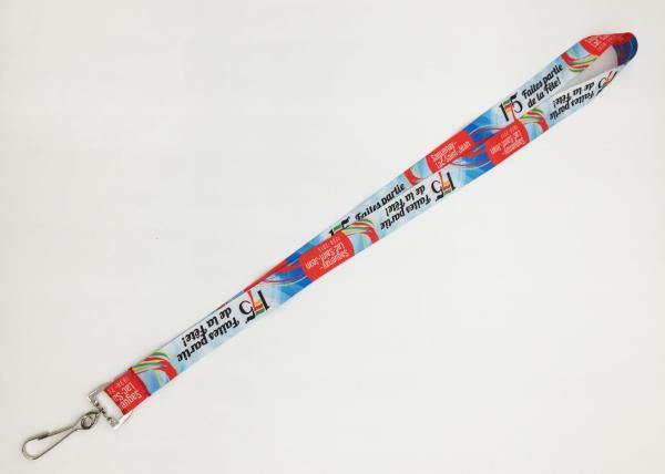 Colorful Logo Custom Neck Strap Dye Sublimation Lanyards Environment Friendly