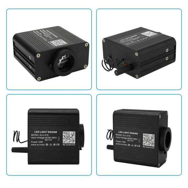 RGBW 16W Волоконно-оптические потолочные фонари Звездный комплект Twinkle 12v Автомобильная крыша Звездный свет