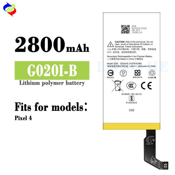 2800mah G020I-B Bateria para Google Pixel 4 recarregável e de alta capacidade