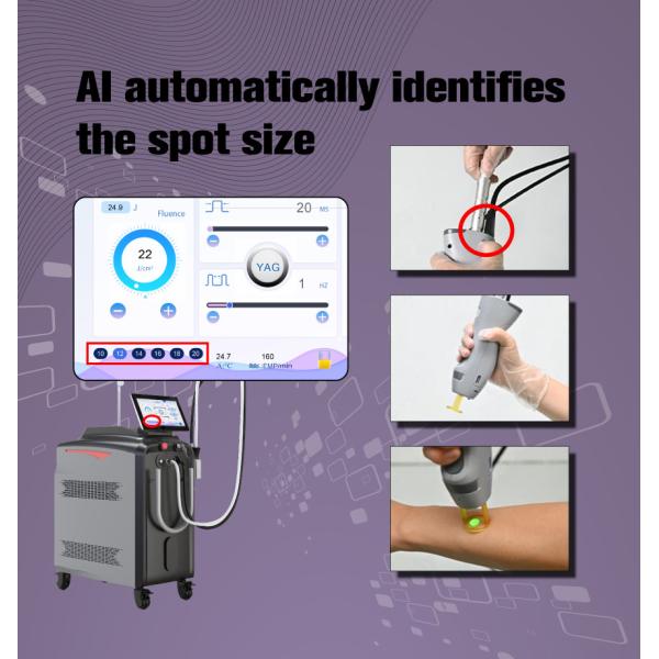 Большие точки размером свечи лазерная удаление волос Александрит белые волосы Удаление 2000w Александрит лазерное устройство