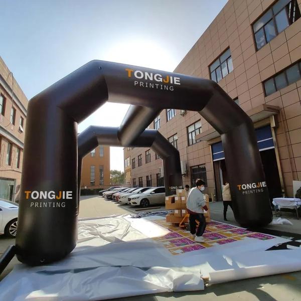 Arco de entrada exterior Arco inflável de corrida de início de linha de chegada Arco inflável para evento publicitário