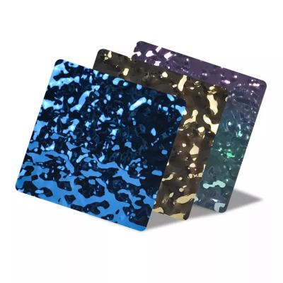 316l Stamped Stainless Steel sheet Water Ripper Finished For Ceiling Decoration
