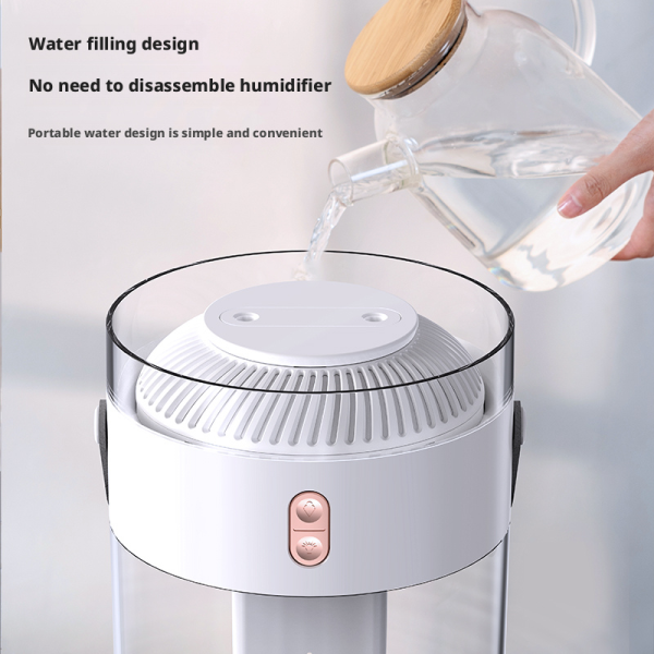 2.6L Capacity Plastic Ultrasonic Air Humidifier Household Use With Color Changing Lights
