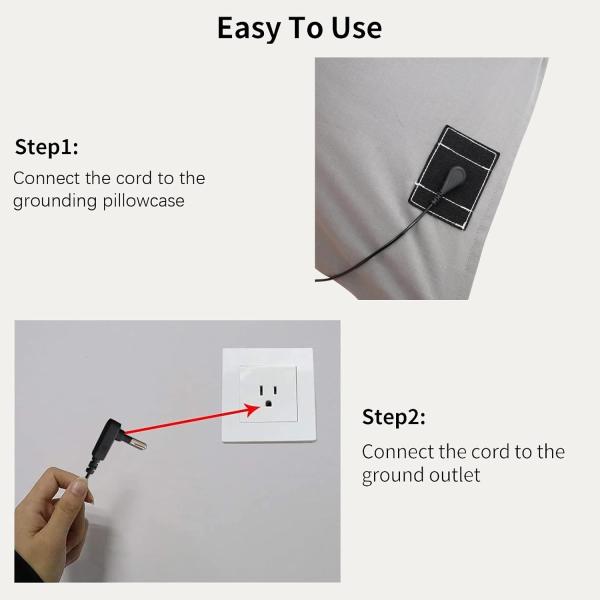 Get a Restful Sleep with Memory Foam Home Pillow and Conductive Grounding Pillowcase