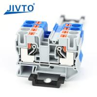 PT10 Push-in Terminal Block Din Rail Wire Connector électrique 10mm2 à ressort sans vis
