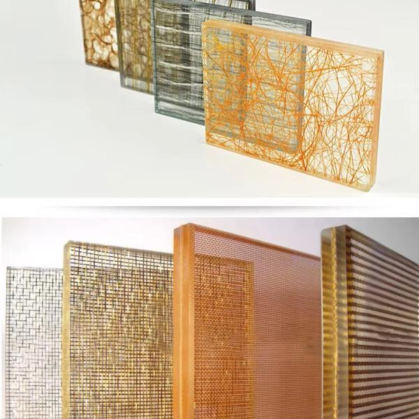 Verres stratifiés métalliques en acier inoxydable pour portes d'armoires