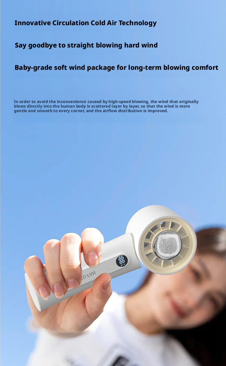 Customized Logo Foldable High Speed Handheld Fan With 100 Gear Infraspeed Turbo Tech