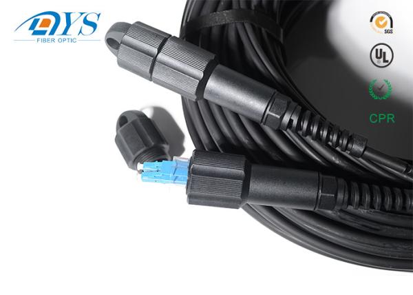Outdoor Armoured Fiber Optic Cable Assemblies PDLC to LC Fiber Optic Patch cable for RRU BBU ZTE
