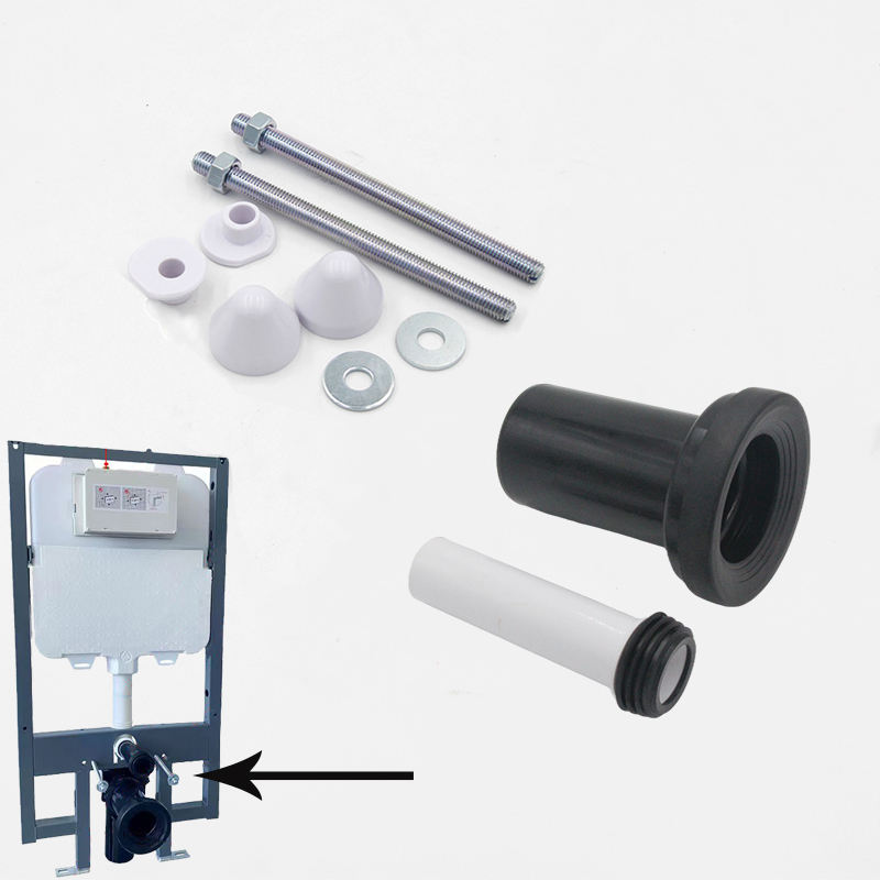 180mm D90 Modern Plastic Direct-Drain Pipe, With Hidden Water Tank And Wall-Mounted Toilet Connection