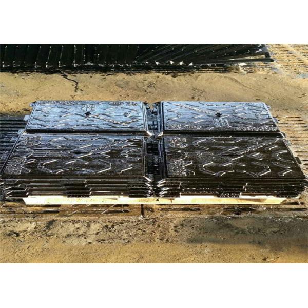 OEM Cast Iron Square Manhole Cover Customized Size EN124 B125 600x600mm