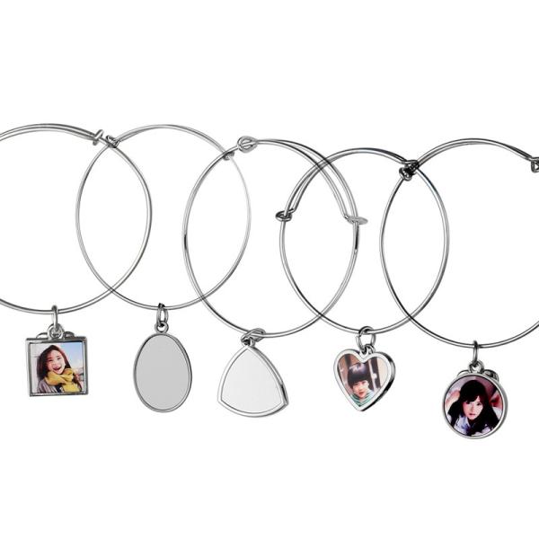 Bracelet de sublimation personnalisé en blanc Bracelet métallique personnalisé pour l'impression par sublimation
