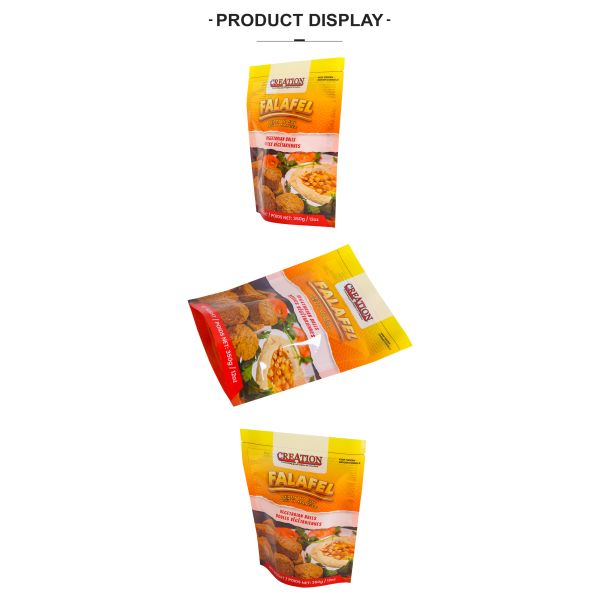 Custom Printed Food Packaging Bag Food Grade Laminated Stand Up Bag For Fried Food