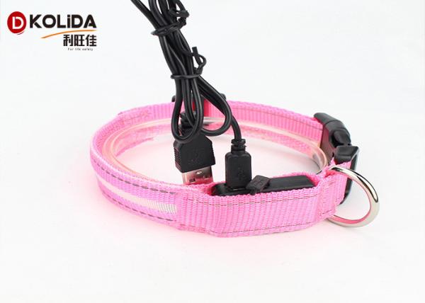 Reflective Easy Walking Light Up Pet Collar Glow In The Dark Collar