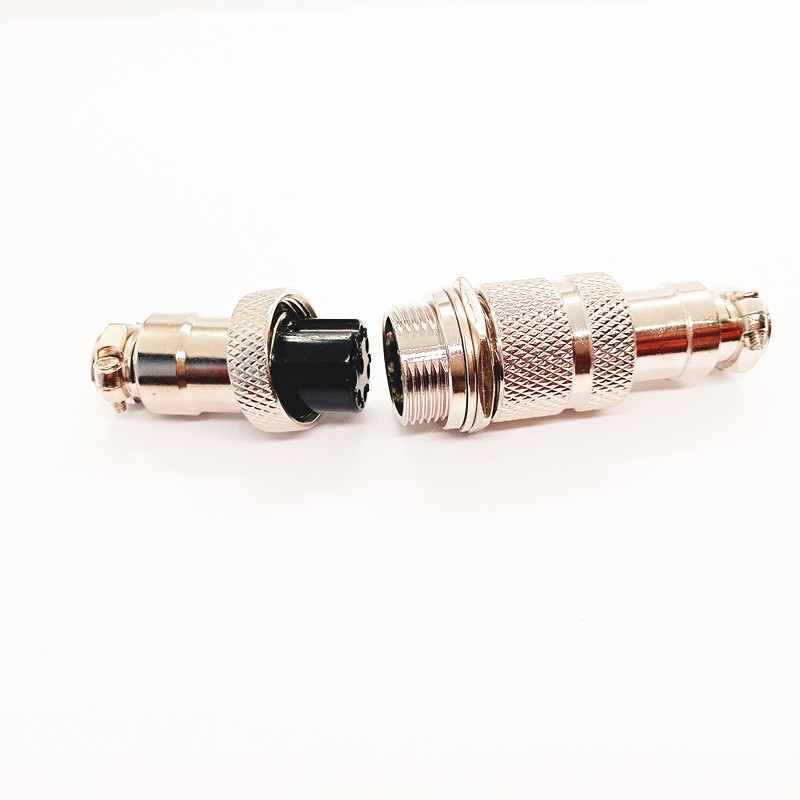 GX16 Series M16 Threaded Wire-welding Type 8 Pin Connector GX16-8P Both Ends With Backshell