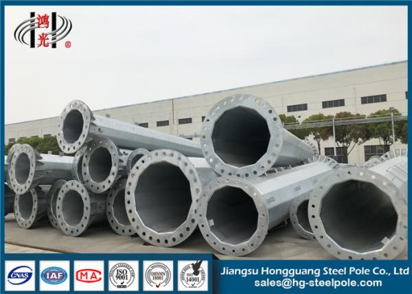 Steel Tubular Hot Dip Galvanized Pole Power Transmission Pole Joint Connection