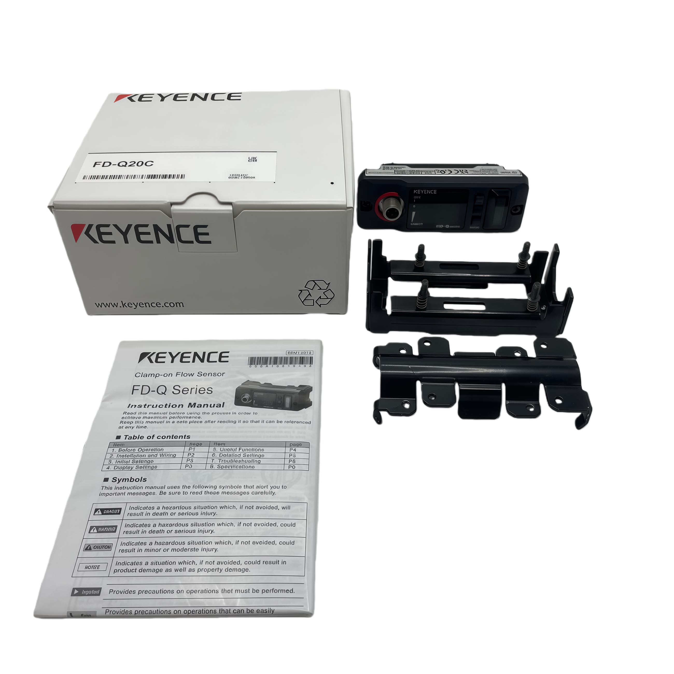 KEYENCE Series FD Clamp-on Ultrasonic Liquid Flow Sensor P65/IP67 Protection and 1