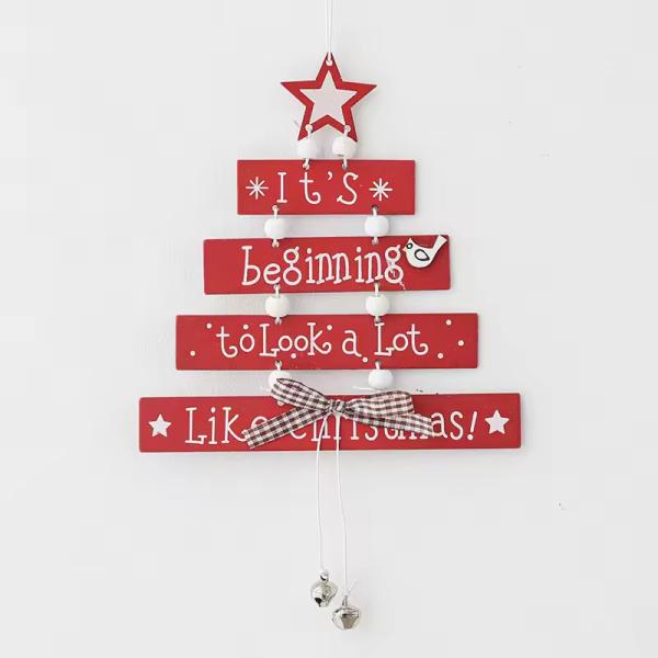 Wooden Christmas wall-mounted text Christmas decorations decorate window scenes Christmas layout decorative props
