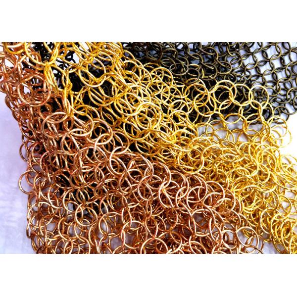 Chainmail соткет тип античный Drapery сетки кольца сетки металла возникновения с металлическим цветом для тени Солнца окна