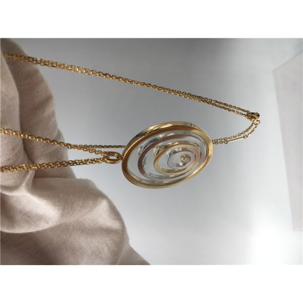 Round Shape 18k Rose Gold Pendant , SI H Quality Chopard Happy Spirit Pendant