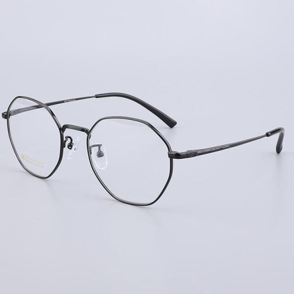 Fashion Men Women Titanium Optical Frame Geometric Eyeglasses