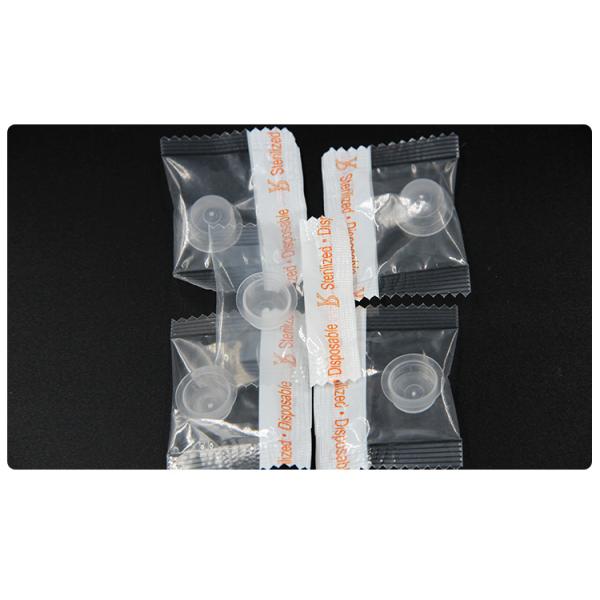 White Tattoo Accessories , 1.7cm Plastic Disposable tattoo Ink Cups 50pcs / Bag