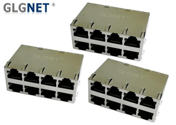 2x4 1G Stacked ICM Stacked RJ45 Connectors DIP Mounting Support PoE+ Function