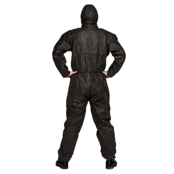 Pp Non Woven Construction Dust Proof Agriculture Disposable Coverall Breathable Black