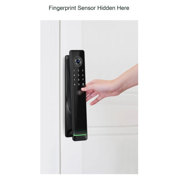 Liliwise Tuya Ttlock Automatic Biometric Lock Rfid Card Wifi App Ble Fingerprint Smart Door Lock With Camera