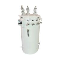 Transformador elétrico de 30kva de três fases montado em pólo de potência de óleo 12KV a 208V