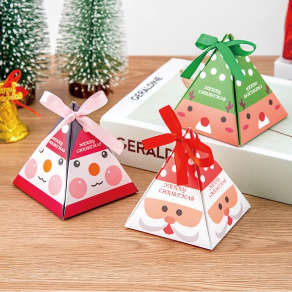 Foldable Cone 350gsm Varnishing Art Paper Christmas Gift Box
