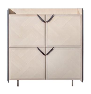 Hotel Dining Lobby Furniture For Buffet Cabinet In Italy Minimalist Design By Oak Wood Casa Covered Leather In Steel Leg