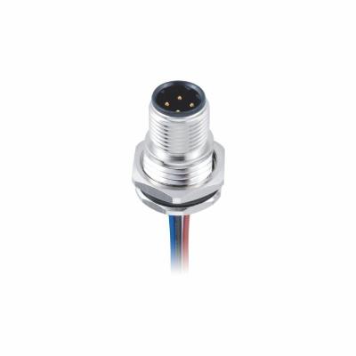 O conector circular Profinet do código M12 de D fatora a automatização PG9 Front Fastened