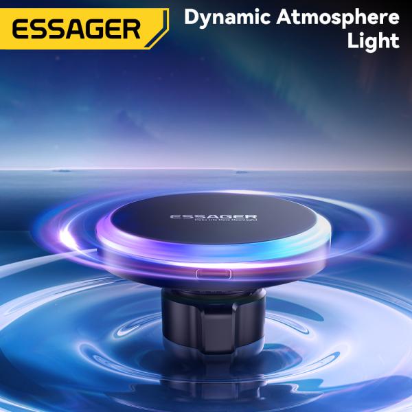 15W Wireless Charging Magnetic Car Phone Holder Essager ACPH004