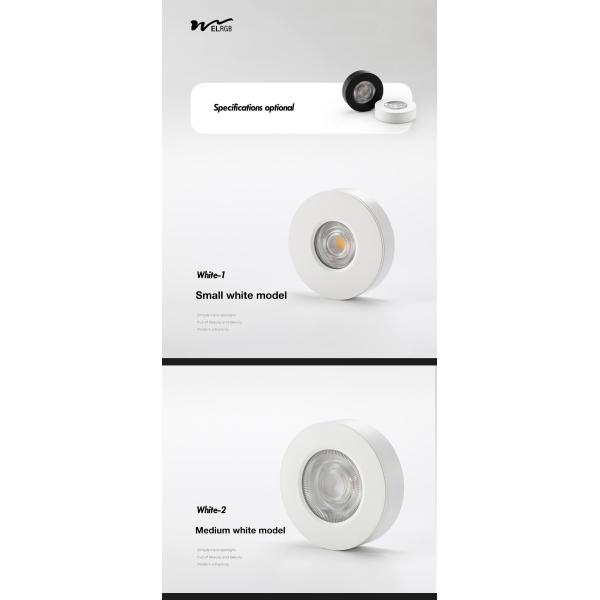 Anti-Glare Open-Mounted Spotlights for Residential 50000 Hours Working Time LED Light