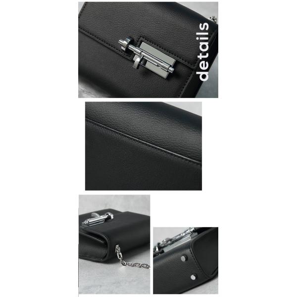 Black Crossbody Genuine Leather Shoulder Bags Barrel Shaped