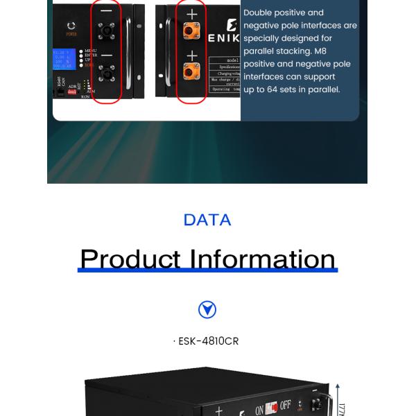 24 В 200 ч Литий-железофосфатный аккумулятор 48 В 100 ч Lifepo4 аккумулятор для хранения энергии