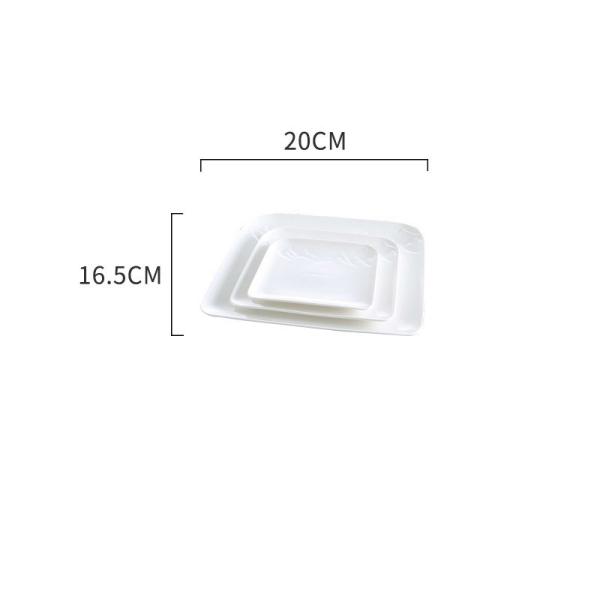 Белые керамические квадратные тарелки прочный фарфоровый десертная тарелка для дома