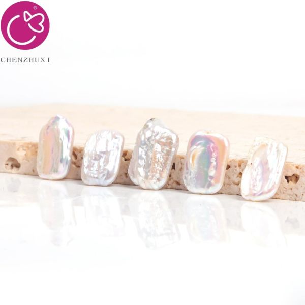 Natural Freshwater Pearl White Loose Beads Square Rectangle Baroque Wholesale for Jewelry Making