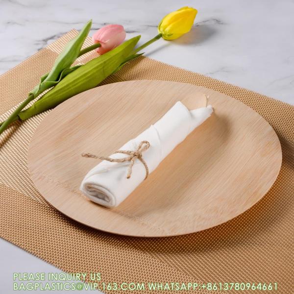Pre Rolled Bamboo Cutlery Pack Bamboo Utensils (6.7 25 Forks 25 Spoons 25 Knives 25 Napkins) Compostable Flatware