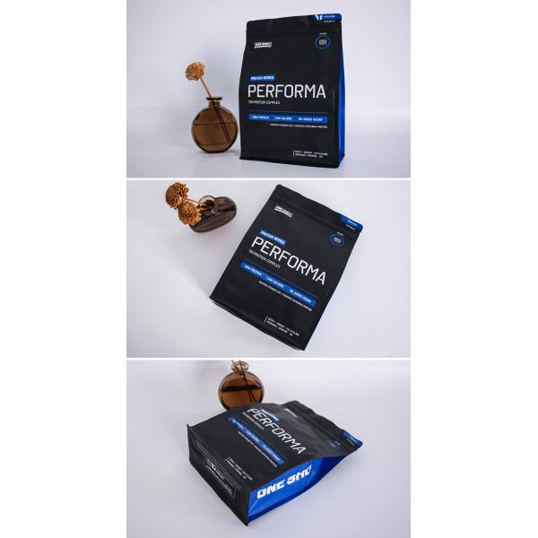 5kg Flat Bottom Bag Matt Zipper Protein Powder Packaging Eight Side Side Seal Packaging Pouch