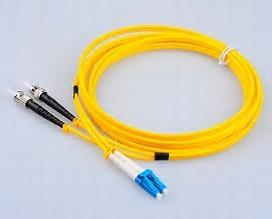 Duplex ST to LC Fiber Optic Patch Cord 9 / 125 μm Singlemode for Telecommunication