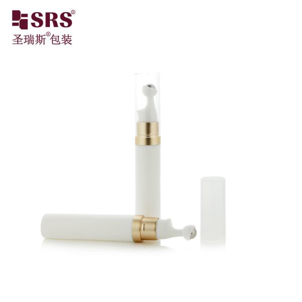 A0035 Taille de voyage Petit PP rond PCR Matériau recyclé sans air Roll On Gel Bouteille Roller Ballon de massage en acier en gros