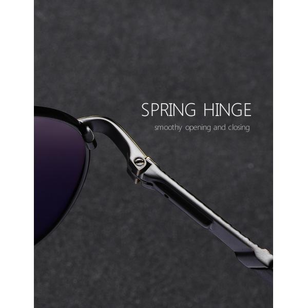 Vintage Aluminum 143mm Metal Frame Polarized Sunglasses Coating Lens Driving Shades